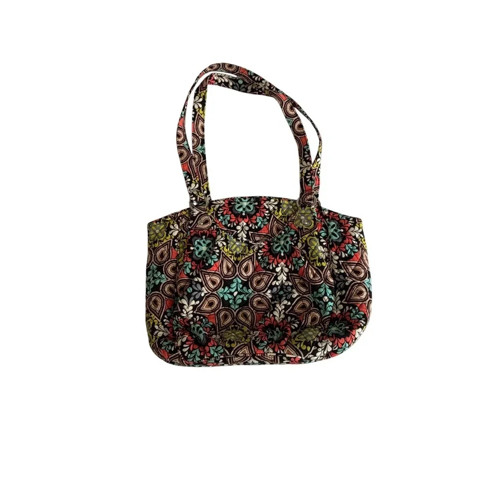 Vera Bradley Women's Mandy Sierra Quilted Paisley Shoulder Bag Handbag Purse